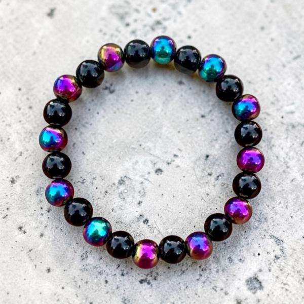 1pc Rainbow 8mm Bracelet 