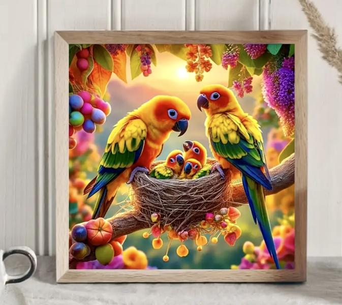 5D Diamond Art Painting Kit ~ Parrot 🦜 