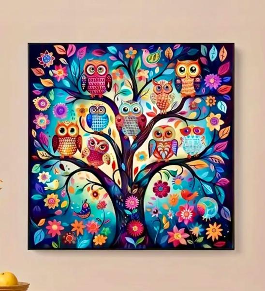 3D Diamond Art Painting Kit ~Owls