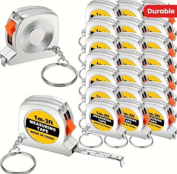 1pc Mini Tape Measure Keychain 