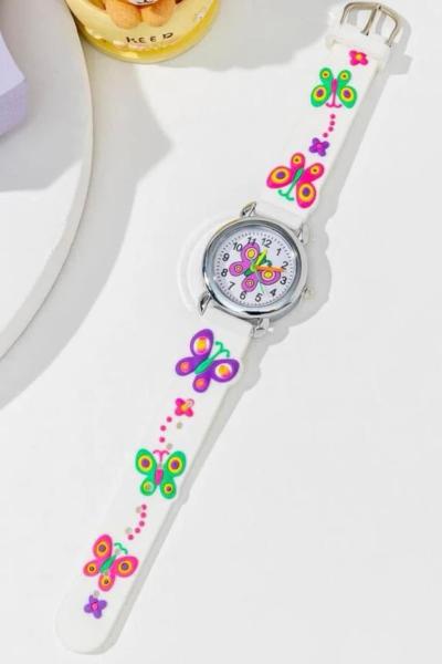 1pc Girls White Butterfly 🦋 Watch