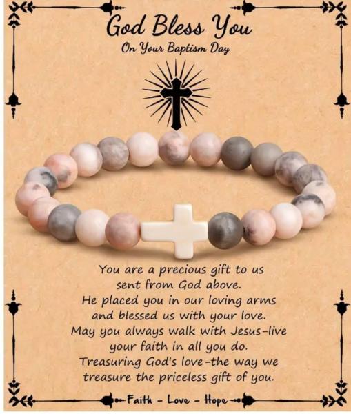 1pc Pink Zebra Cross Bracelet 