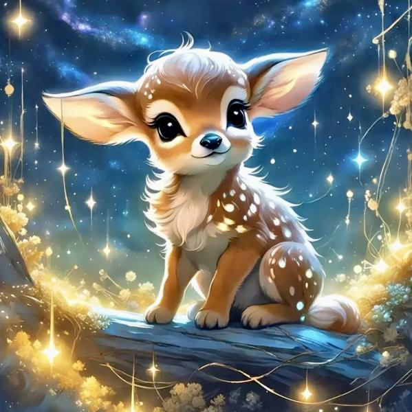 5D Diamond Art Painting Kit ~ Fawn