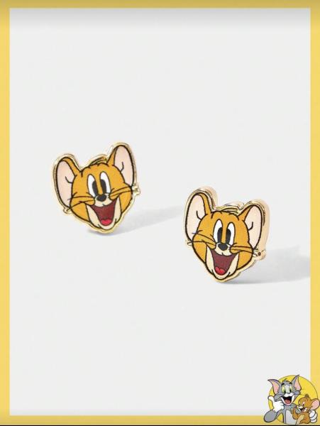 1 Pair Tom & Jerry Design Earrings ~ Jerry