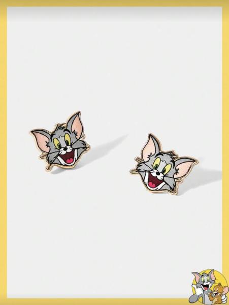 1 Pair Tom & Jerry Cute Earrings ~ Tom
