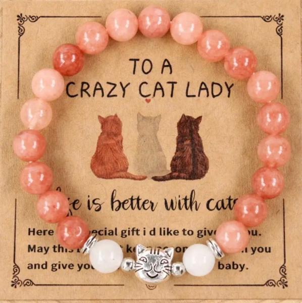 1pc Natural Stone Cat 🐈 Bracelet 
