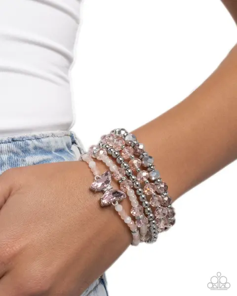 Paparazzi Bracelet ~ Aerial Abundance - Pink