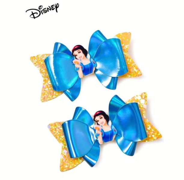2pc Disney Snow White Hair Clips ~ Blue 