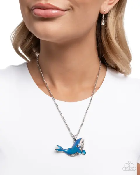 Paparazzi Necklace ~ Whale Watching - Blue