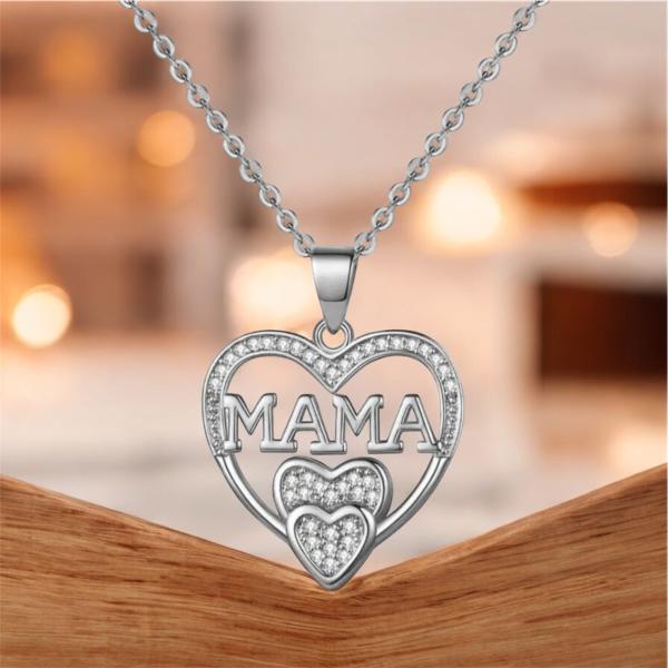 1pc MAMA Necklace ~ Silver