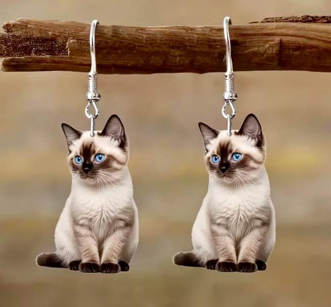  1 Pair Cute Cat Earrings 