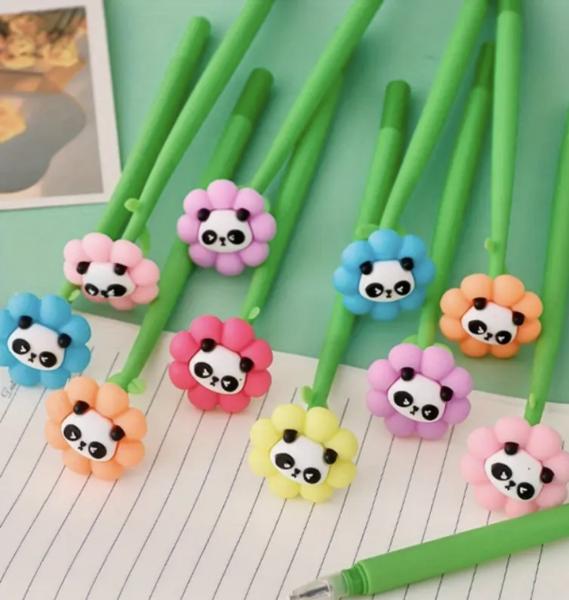 1pc Panda Flower Silicone Pen $1.50 each Random