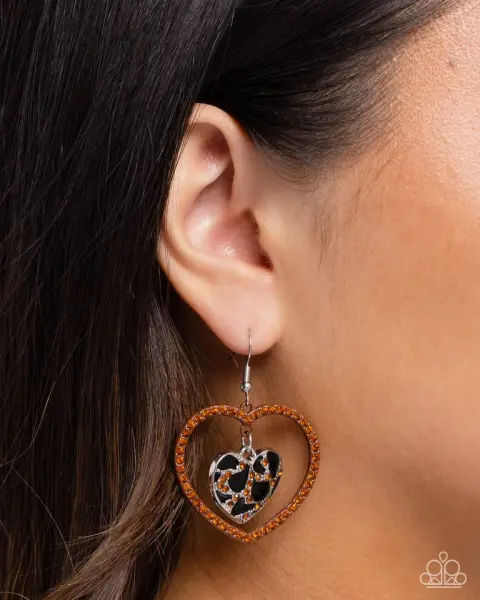 Paparazzi Earring ~ Leopard Love - Brown