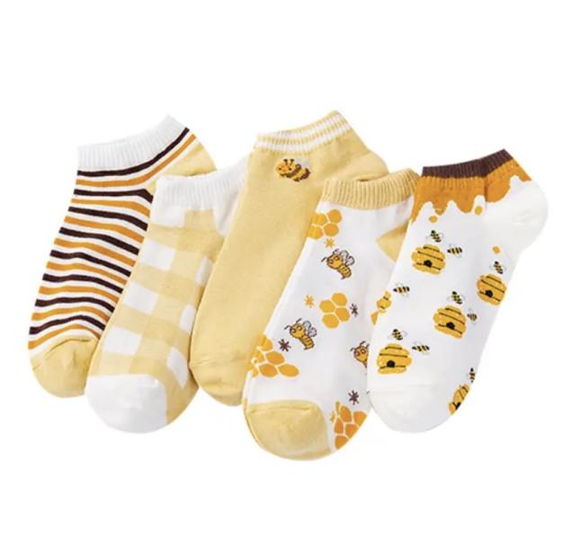 5 Pairs Woman’s Bumble Bee 🐝 Socks 