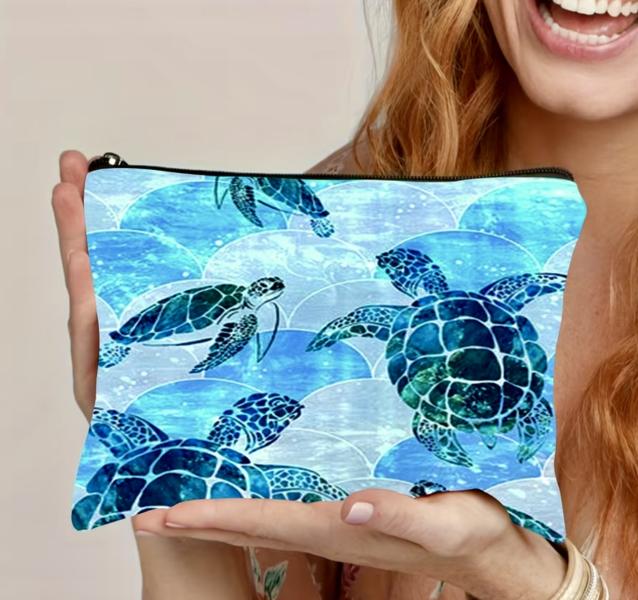 1pc Deep Sea 🌊 Turtle 🐢 Cosmetic Bag