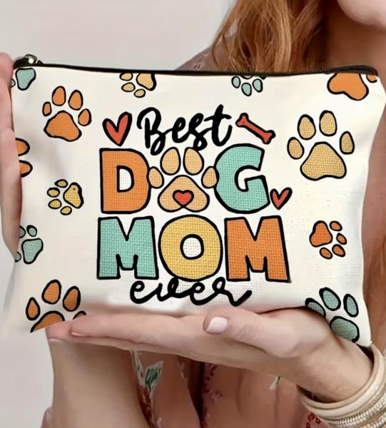 1pc Best Dog Mom Cosmetic Bag
