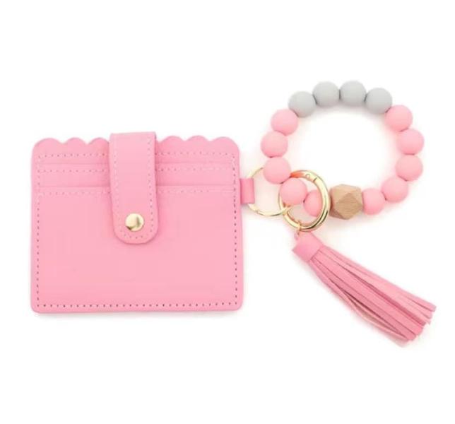1 Pink Wristlet Keychain