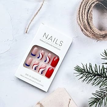 1 Set Patriotic Press On Nails